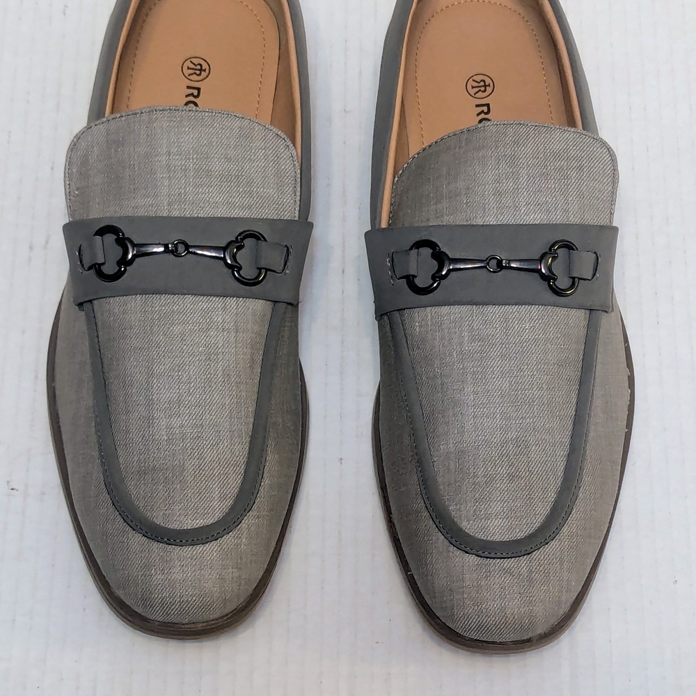 Romo Rio Light and Dark Grey Men's Dress shoe Loafers (PLEASE READ DESCRIPTION)
